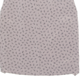 Womens Straight Skirt Grey Knee Length Viscose Crazy Pattern M