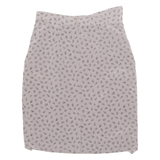 Womens Straight Skirt Grey Knee Length Viscose Crazy Pattern M
