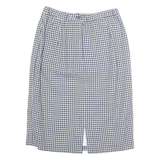 Womens Pencil Skirt White Knee Length Houndstooth M