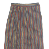 Womens Peasant Skirt Grey Midi Crazy Pattern S