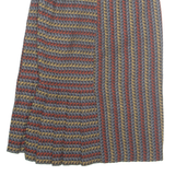 Womens Peasant Skirt Grey Midi Crazy Pattern S