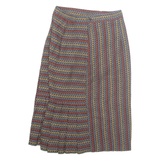 Womens Peasant Skirt Grey Midi Crazy Pattern S