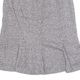 PRESTIGE Womens Peasant Skirt Grey Midi Spotted UK 14