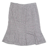 PRESTIGE Womens Peasant Skirt Grey Midi Spotted UK 14