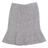 PRESTIGE Womens Peasant Skirt Grey Midi Spotted UK 14