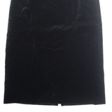 Womens Straight Skirt Black Midi Velvet M