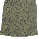 BARDEHLE Womens Pleated Skirt Green Midi Paisley M