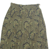 BARDEHLE Womens Pleated Skirt Green Midi Paisley M