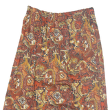 THE CLASSIC LINE Womens Peasant Skirt Brown Midi Viscose 90s M