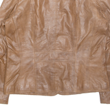 CHEVIREX Womens Jacket Brown Leather L