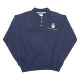 MEDIAWARE Mens Sweatshirt Blue Collared M