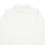 DEESSE Womens Sweatshirt Cream 1/4 Zip M