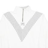 SPORTLIFE Womens Sweatshirt White 1/4 Zip L