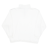 SPORTLIFE Womens Sweatshirt White 1/4 Zip L