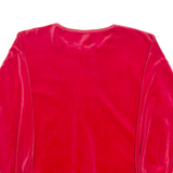 PRIORITY Womens Sweatshirt Red Button Neck S