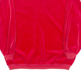 PRIORITY Womens Sweatshirt Red Button Neck S