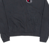 CHAMPION Womens Sweatshirt Black 1/4 Zip S