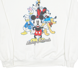 DISNEY Mens Sweatshirt White Crewneck L