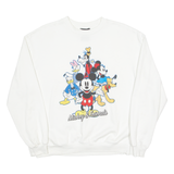 DISNEY Mens Sweatshirt White Crewneck L
