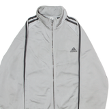 ADIDAS Mens Track Jacket Silver S