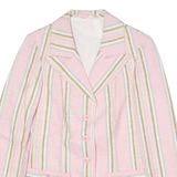 Womens Blazer Jacket Pink Striped XS