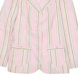 Womens Blazer Jacket Pink Striped XS
