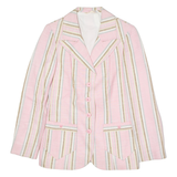 Womens Blazer Jacket Pink Striped XS
