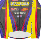 TEKER SPORTSWEAR Ficoconseils Cycling Mens Track Jacket Black Striped L