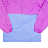AQUAGUARD Womens Rain Jacket Purple 90s Hooded Colourblock M