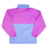 AQUAGUARD Womens Rain Jacket Purple 90s Hooded Colourblock M