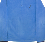 NAUTICA 1/4 Zip Mens Fleece Jacket Blue 90s M