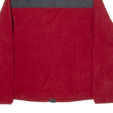 STARTER Mens Fleece Jacket Red Colourblock XL