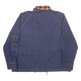 Check Womens Denim Jacket Blue 2XL