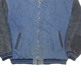 DUAL CONTROL Mens Bomber Jacket Blue XL