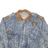 OUI INT'L Mens Denim Jacket Blue 90s M