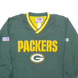 CHAMPION NFL Green Bay Packers Mens Pullover Jacket Green Nylon M