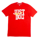 NIKE Just Do It Mens T-Shirt Red Crew Neck M