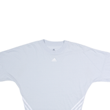 ADIDAS Womens T-Shirt Blue Crew Neck S