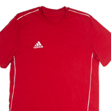 ADIDAS Mens T-Shirt Red Crew Neck S