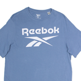 REEBOK Mens T-Shirt Blue Crew Neck S