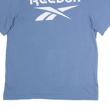 REEBOK Mens T-Shirt Blue Crew Neck S