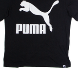 PUMA Womens T-Shirt Black Crew Neck UK 12