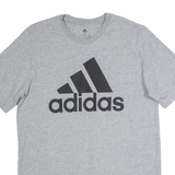 ADIDAS Mens T-Shirt Grey Crew Neck S