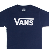 VANS Mens T-Shirt Blue Crew Neck S