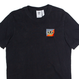 ADIDAS ORIGINALS Mens T-Shirt Black Crew Neck S