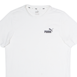 PUMA Mens T-Shirt White Crew Neck S