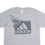 ADIDAS Mens T-Shirt Grey Crew Neck M