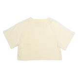 ADIDAS ORIGINALS Womens T-Shirt Yellow Crew Neck UK 8