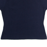 REEBOK Womens T-Shirt Blue 90s V-Neck UK 14