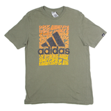 ADIDAS Mens T-Shirt Green Crew Neck S